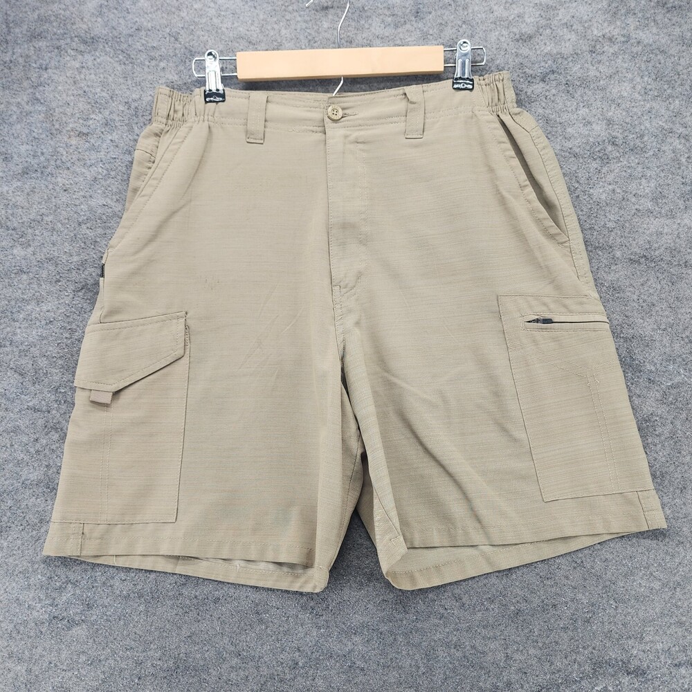 Reel Legends Shorts Mens Medium Cargo Beige Performance